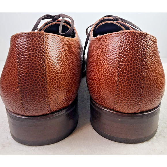 Kenneth Cole Formal or Casual Leather Brown Pebble Texture Lace Up Shoes Sz 10 - Picture 5 of 14